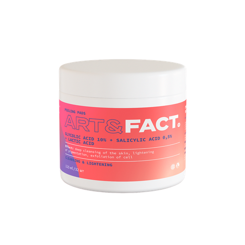 ArtFact Пилинг-пэды для лица Glycolic acid 10Salicylic acid 05Lactic acid 32 шт 507₽