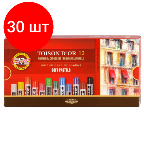 Комплект 30 наб, Пастель сухая худож. TOISON D`OR SOFT 8512 12цв/наб карт 8512012005KS