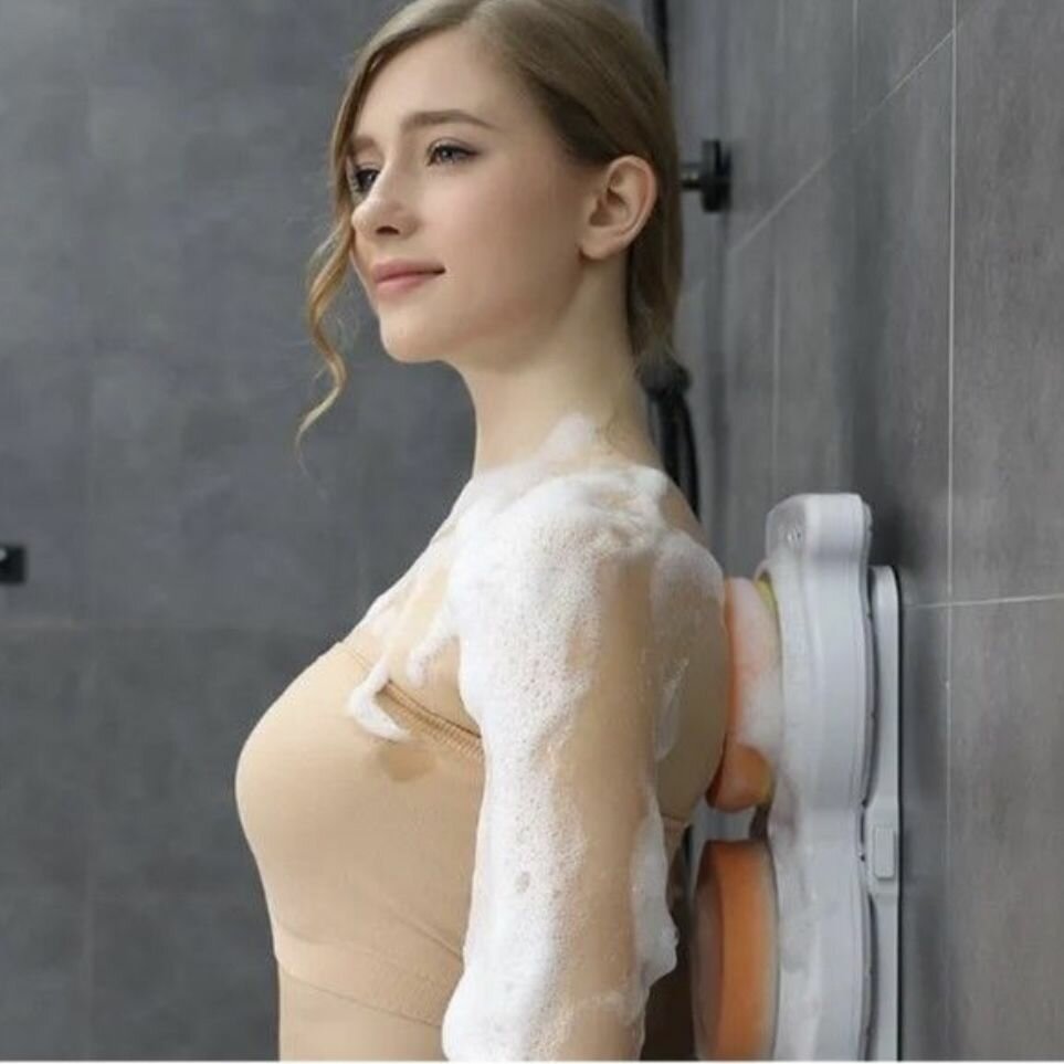 фото Автоматическая щетка для душа водонепроницаемая настенная. Массажная щетка.