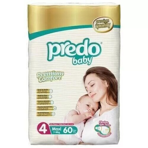 Подгузники Predo Baby № 4, на липучке, 7-18 кг, 10 шт