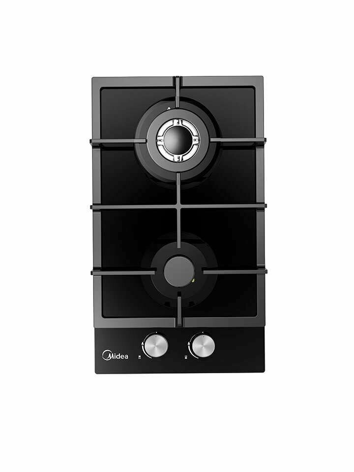фото Встраиваемая газовая панель Midea MG3260TGW Modern, независимая, 2 конфорки, WOK, белое стекло
