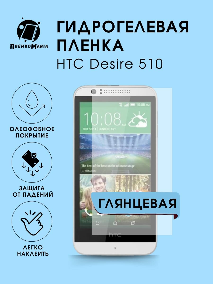 Гидрогелевая защитная пленка для смартфона HTC Z510D (Desire 510)