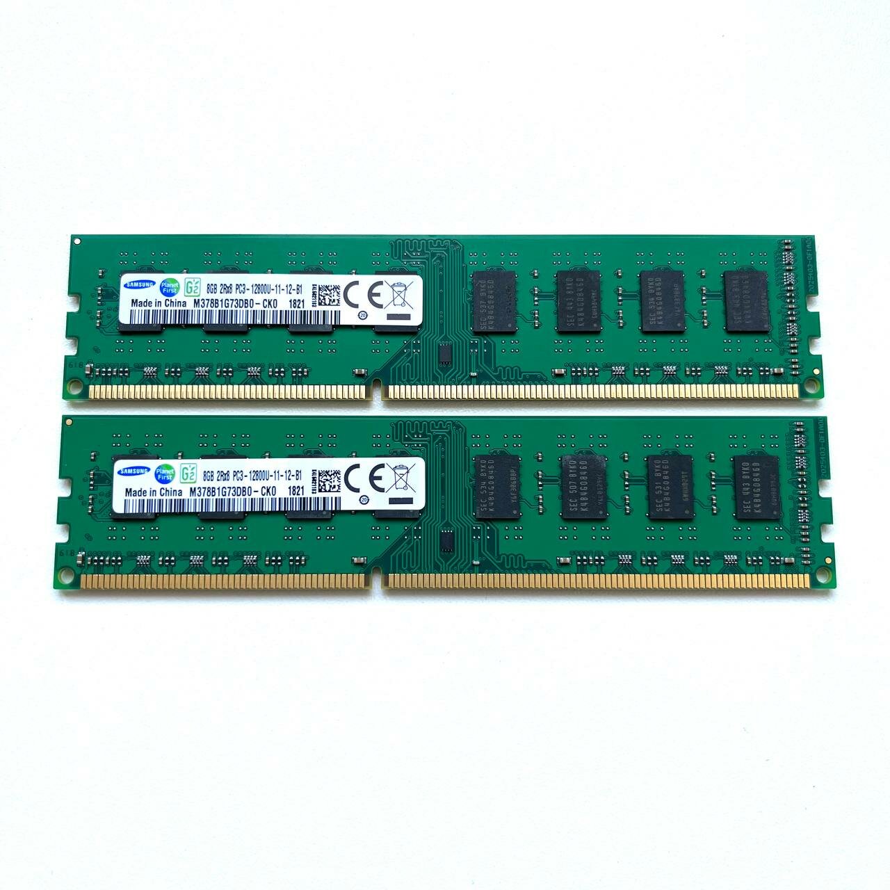 модуль памяти samsung DDR3 8GB 2Rx8 1600МГц 1.5v DIMM для ПК 2шт