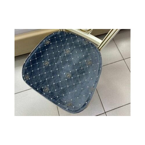 Велюровая сидушка на стул Miss Mari Карла антрацит 48х48 1200₽