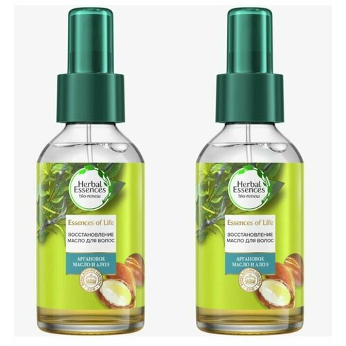 Herbal Essences Масло, арган и алоэ, 100 мл. 2 уп