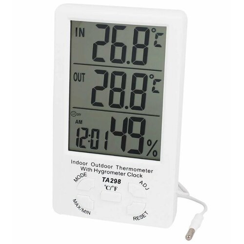 Портативная метеостанция TA-298 с проводным уличным термодатчиком и гигрометром 79500₽