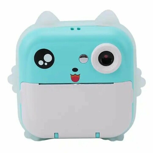 Детский фотоаппарат мгновенной моментальной печати фото Wi-Fi КотикполароидCD карта 32GB Голубой 469000₽