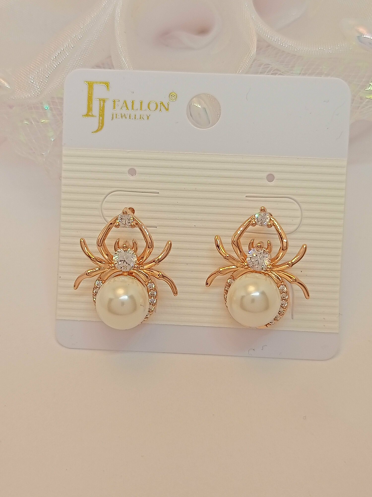 Серьги FJ Fallon Jewelry, циркон