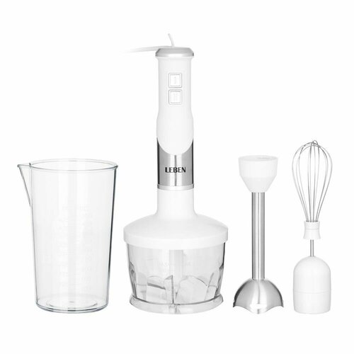 Блендер электрический 400Вт мерный стакан чоппер венчик регулировка скорости белый 259900₽