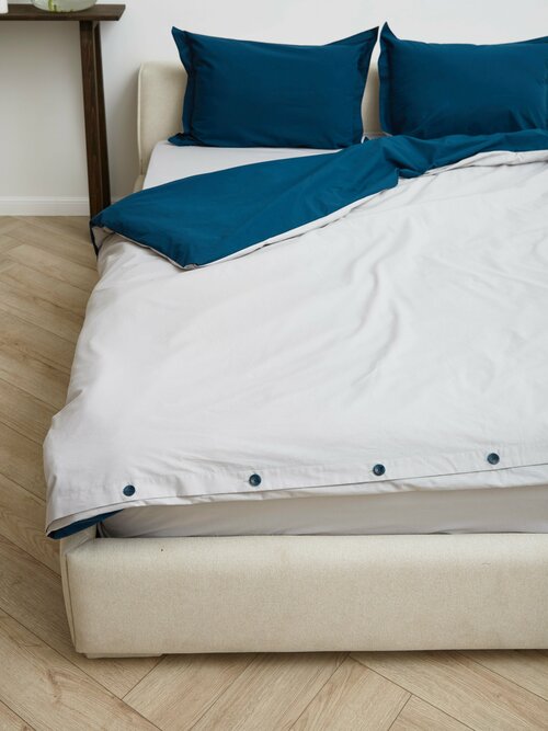 Двусторонний 2-спальный комплект постельного белья Esthetic Home, цвет синий