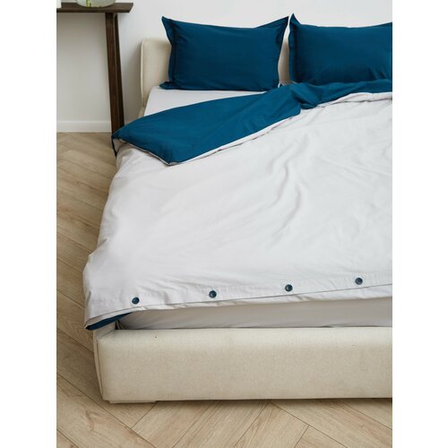 Двусторонний 2-спальный комплект постельного белья Esthetic Home, цвет синий
