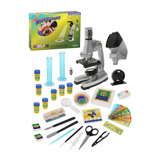 Набор Юный исследователь, микроскоп для детей, 27 предметов