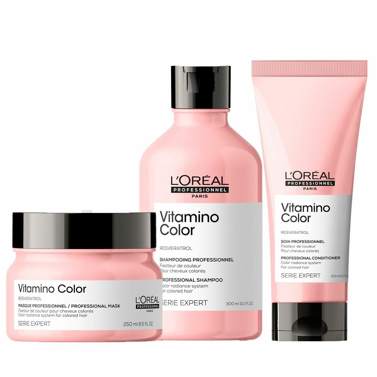 L'oreal Professionnel Набор Serie Expert Vitamino Color: шампунь 300 мл + кондиционер 200 мл + маска 250 мл