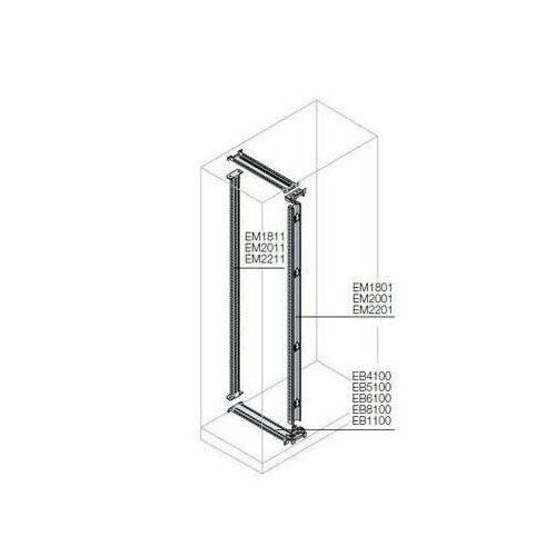 Стойка передняя для каб. секции H=2000мм, ABB EM2001 (1 шт.)