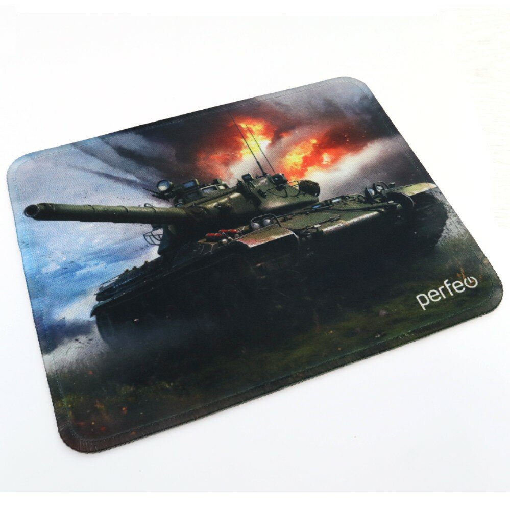 Perfeo Коврик для компьютерной мыши "Tanks", Рис.7 (180*220*2 мм), ткань+резиновое основание