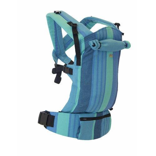 Амама Эрго-рюкзак шарфовый с первых месяцев движнер табатай, хлопок, цвет: бирюзовый полосатый