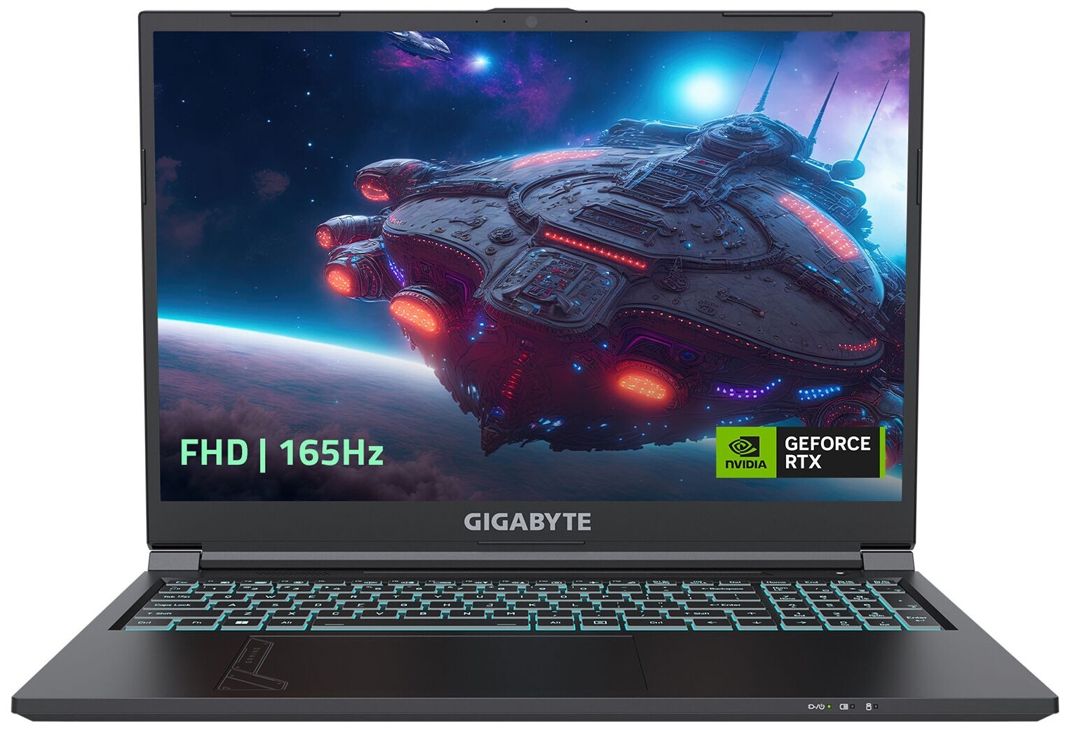 Ноутбук Gigabyte Ноутбук Gigabyte G6 Core i7 12650H 16Gb SSD512Gb NVIDIA GeForce RTX4050 6Gb 16" WUXGA (1920x1200) Free DOS black WiFi BT Cam (MF-G2KZ853SD)