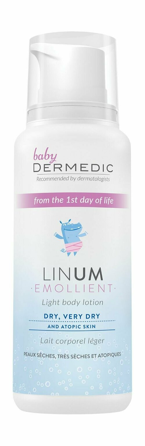 Детский легкий бальзам для тела Dermedic Linum Emolient Baby Light Body Lotion