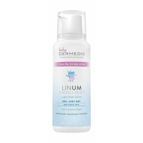 фото Детский легкий бальзам для тела dermedic linum emolient baby light body lotion