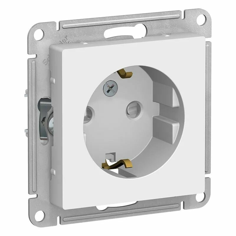 Розетка 1гн с З/К с/у белый механизм 16А Glossa Systeme Electric