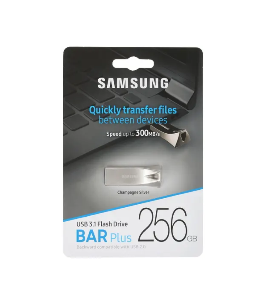 Накопитель USB 3.1 256GB Samsung Bar Plus серебро - фото №11