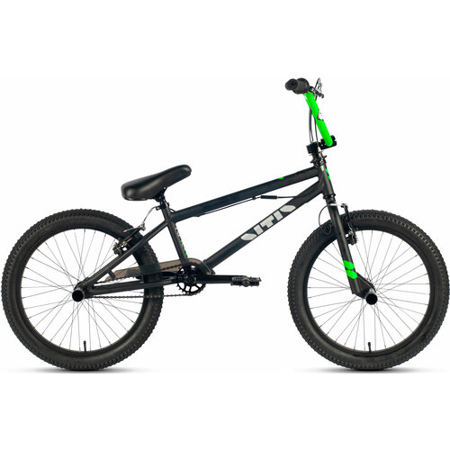Велосипед BMX SITIS RING TWO 20 (2024), ригид, взрослый, детский, подростковый, для девочек, для мальчиков, стальная рама, 1 скорость, ободные тормоза, цвет Black, черный цвет, размер рамы 20, для роста 130-170 см