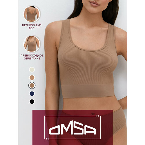 фото Бюстгальтер omsa, размер 46/48 (m/l), коричневый