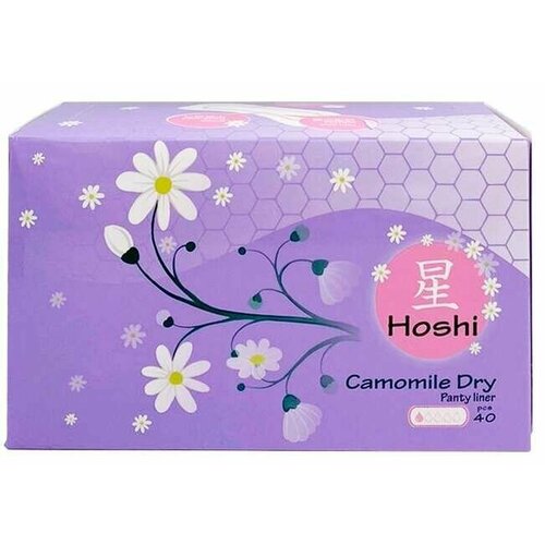 Hoshi Прокладки гигиенические ежедневные Panty Liner 150мм 40 шт hoshi chamomile dry прокладки гигиенические ежедневные panty liner 150мм 40шт