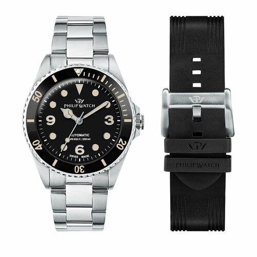 фото Наручные часы philip watch часы наручные philip watch r8223216008, серебряный, черный
