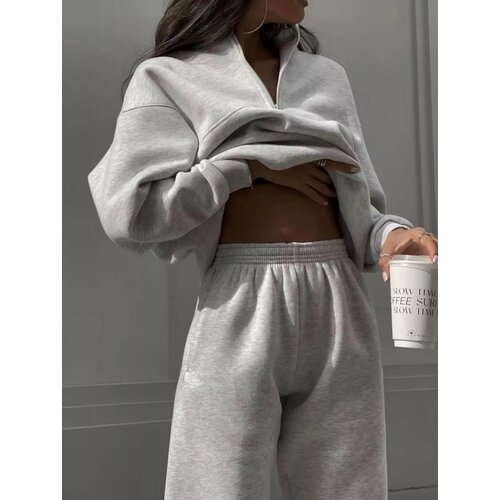 Костюм, размер 50, серый