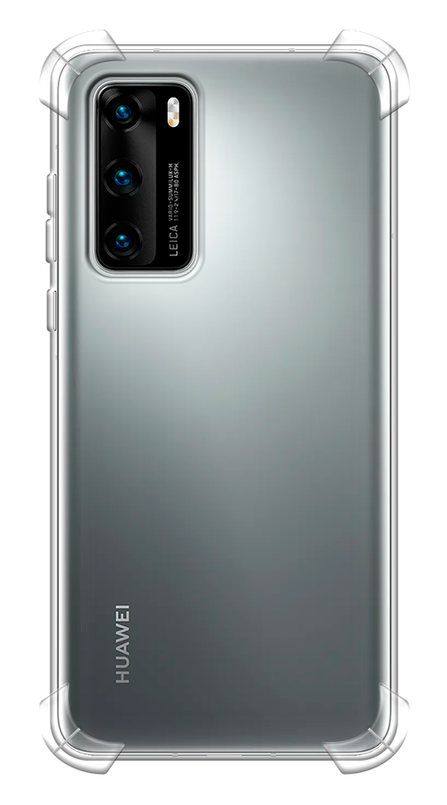 Противоударный силиконовый чехол на Huawei P40 / Хуавей П40, прозрачный
