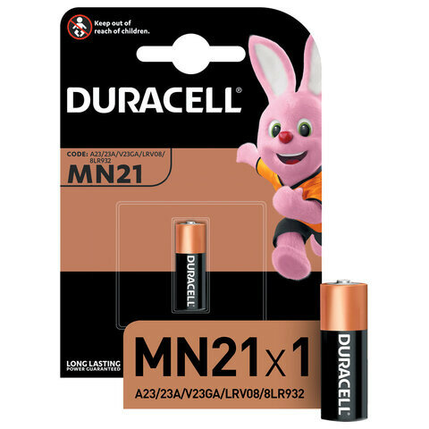 Батарейка DURACELL MN21, Alkaline, 1 шт, в блистере, 12 В, 81488675