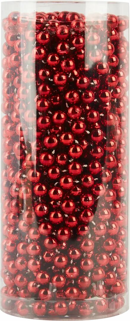 Бусы пластиковые D8мм 10м бордовый