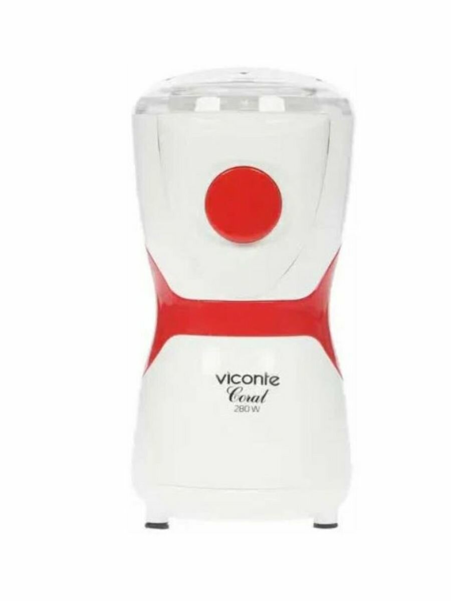 Кофемолка Viconte VC-3106, белый/красный - фото №6