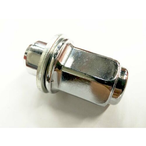 фото Гайка колесная m12 x 1,5 х 47,5 хром, пресс-шайба, d=18.5, аналог toyota 90942-01058 и 90084-94002 вектор