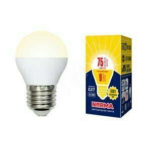 Светодиодная лампа шар G45 Белый теплый 9W UL-00003829 LED-G45-9W/WW/E27/FR/NR Norma Volpe