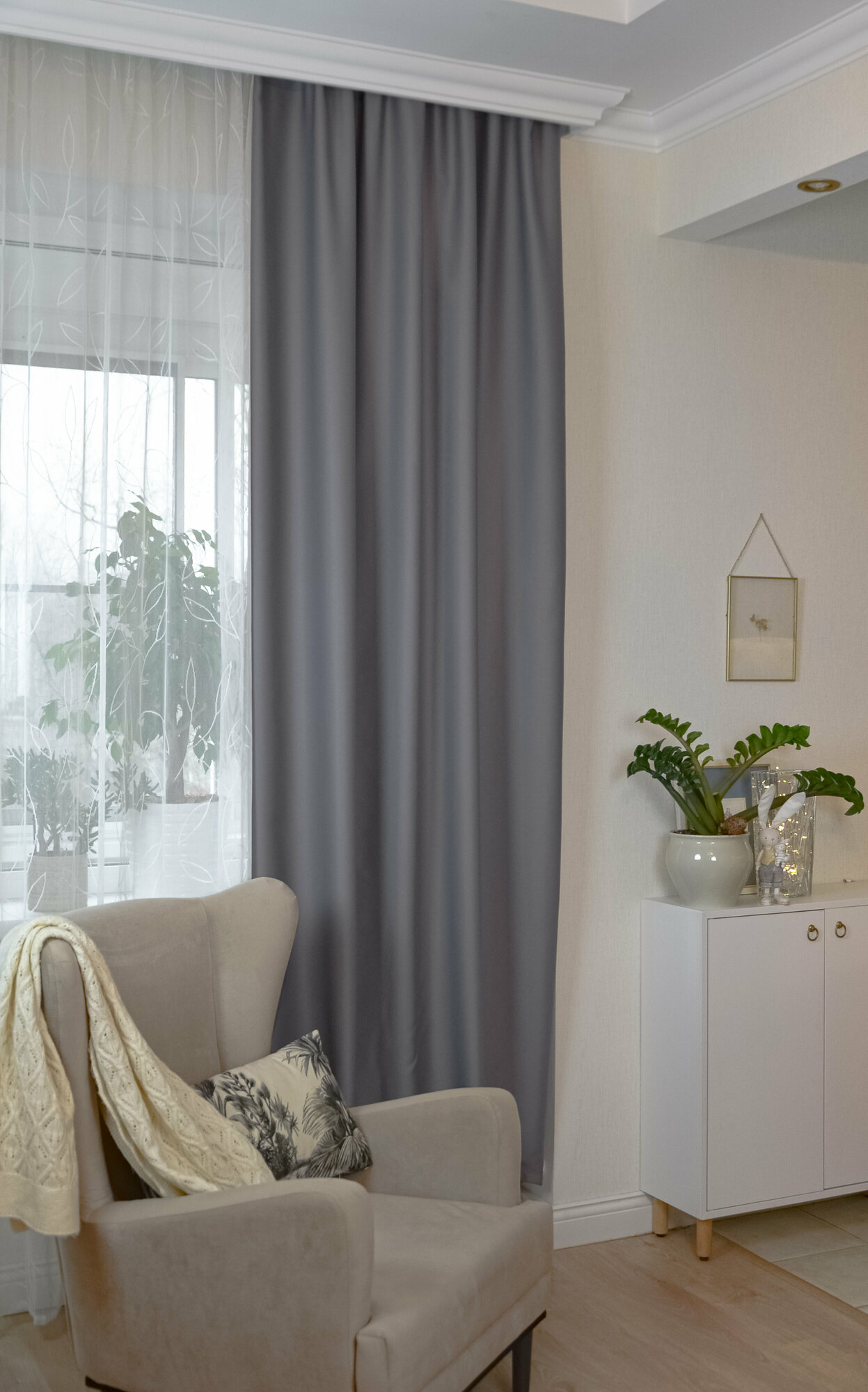 Шторы IRIS "Blackout", светонепроницаемые, блэкаут, 150x260 см, 2 шт. Титан