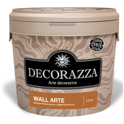 штукатурка декоративная с эффектом бетона bayramix аrt beton ab 02 серый 10 кг Декоративная штукатурка Decorazza Wall Arte (с эффектом гладкого бетона) 1.2 кг