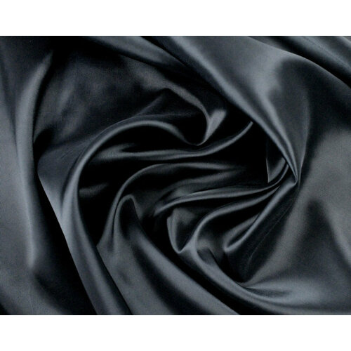 Ткань подкладочная черная 190Т, ширина 150 см, 1М, плотность 55 гр/м. кв 100%ПЭ