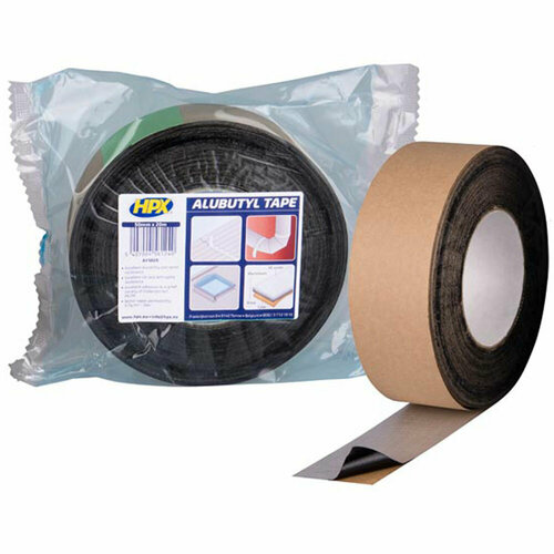 Лента для герметизации HPX AY5020, алюминий-бутиловая, 50мм х 20м, черн.