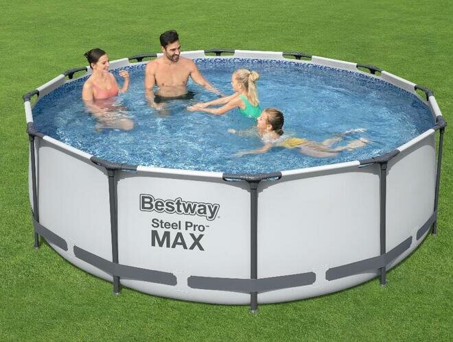 Каркасный бассейн Bestway 56260 Steel Pro Max 366х100см, 9150л, фил.-насос 2006л/ч