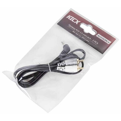 Провод соединительный KICX AUX 3.5 Jack - 2 RCA