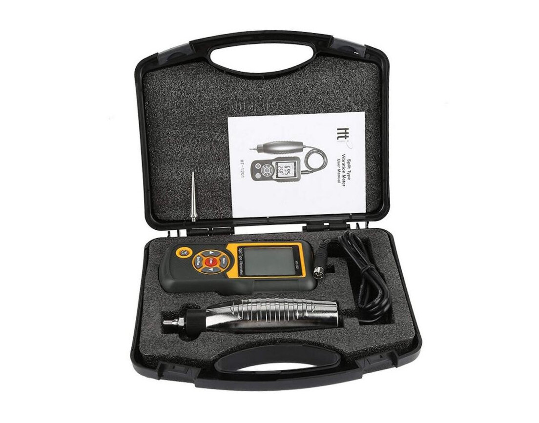 Вибрационный анализатор HT-1201 - Split Type Vibration Meter. Измеритель вибрации, вибрация виброметр, измерение общей вибрации — фото 7