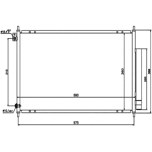 STELLOX 10-45061-SX (1045061_SX / 19010RBBE51 / 80110SEA003) радиатор кондиционера\ Honda (Хонда) Accord (Аккорд) vIIi