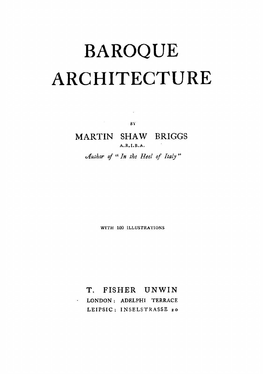 Baroque architecture (Briggs Martin S.) - фото №3