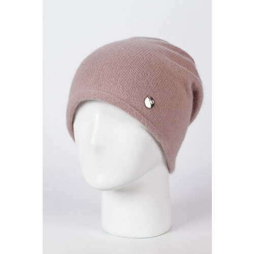 фото Шапка weaving design, размер uni, розовый, бежевый