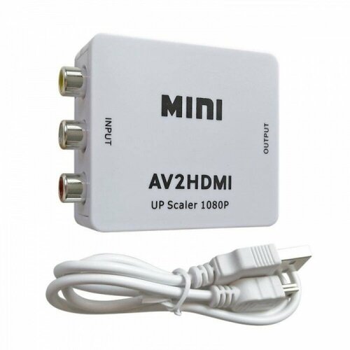 Переходник AV RCA - HDMI CVSB L/R адаптер конвертер AV RCA CVSB L/R на HDMI, 1080P, RCA AV/CVSB L/R - HDMI для монитора, телевизора, PS3, Xbox, PC 1080p hdmi2av hdmi to av scaler adapter hdmi to rca av cvsb l r video hd video converter box support ntsc pal