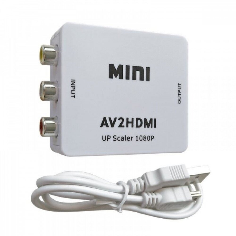 Переходник AV RCA - HDMI CVSB L/R адаптер конвертер AV RCA CVSB L/R на HDMI 1080P RCA AV/CVSB L/R - HDMI для монитора телевизора PS3 Xbox PC