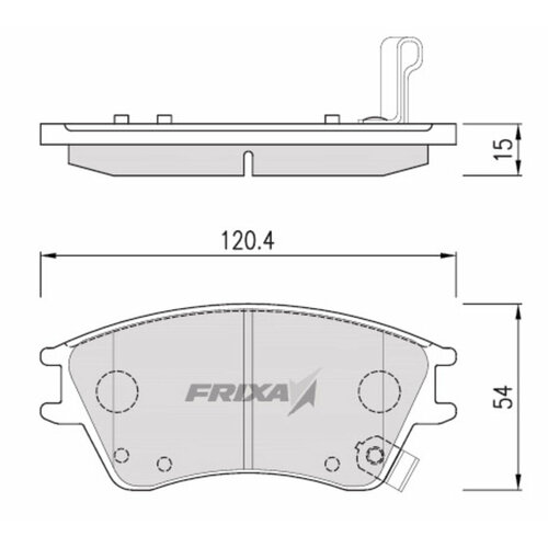 Колодки тормозные HYUNDAI Elantra XD (1.5) (00-) передние (4шт.) HANKOOK FRIXA