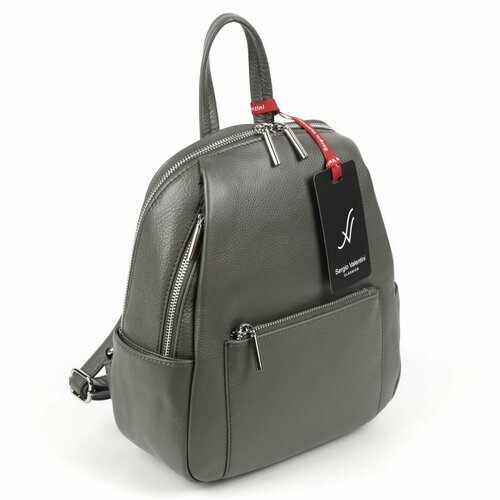 фото Рюкзак sergio valentini, фактура гладкая, серый